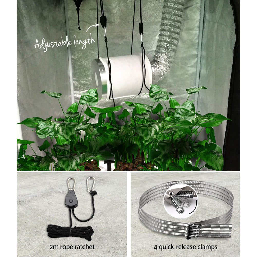 Green Fingers 6"Ventilation Kit Fan Hydroponics Grow Tent Kit Carbon Filter Duct,Green Fingers 6"Ven