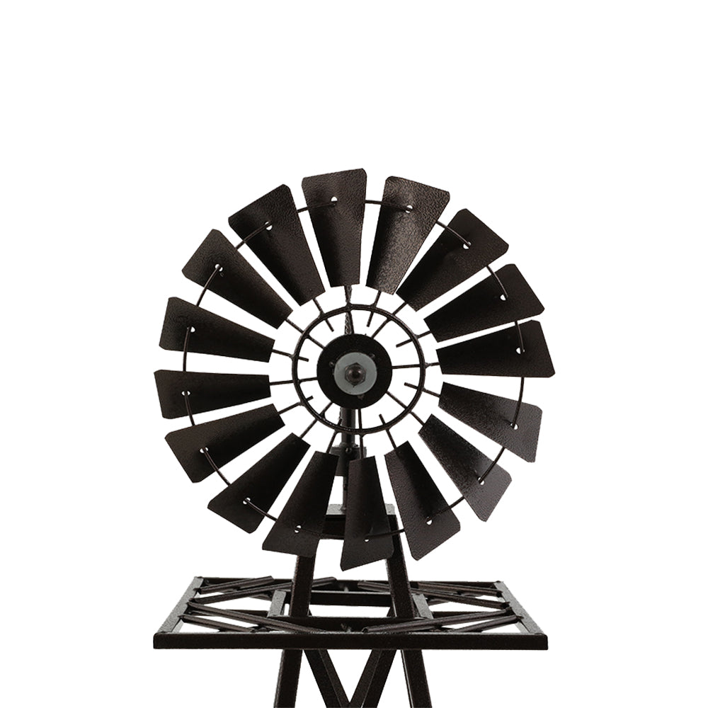 Bronze Accented 120cm Garden Windmill - Decorative Metal Weathervane for Outdoor Spaces