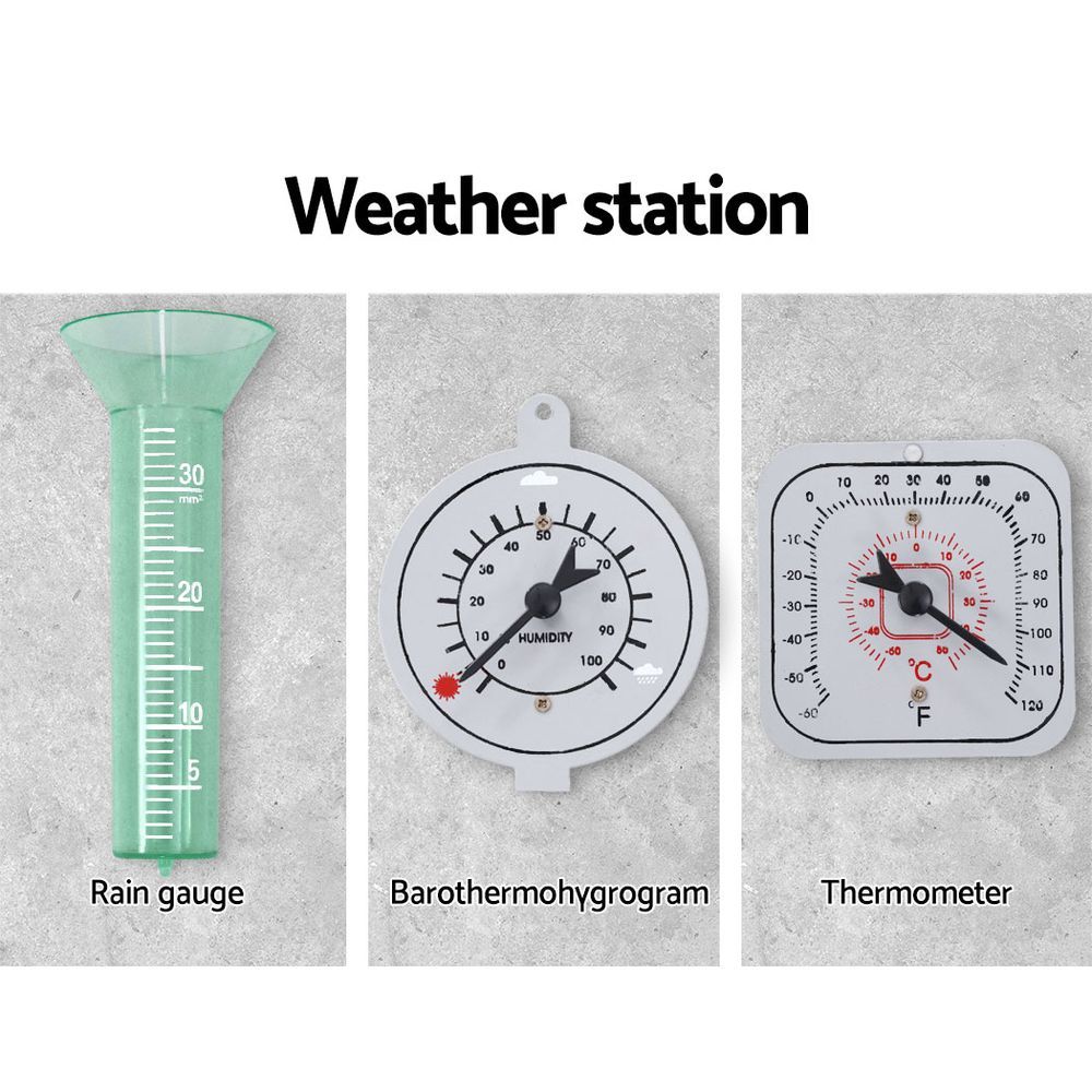 8FT Rustic Metal Garden Windmill with Integrated Weather Vane and Outdoor Charm