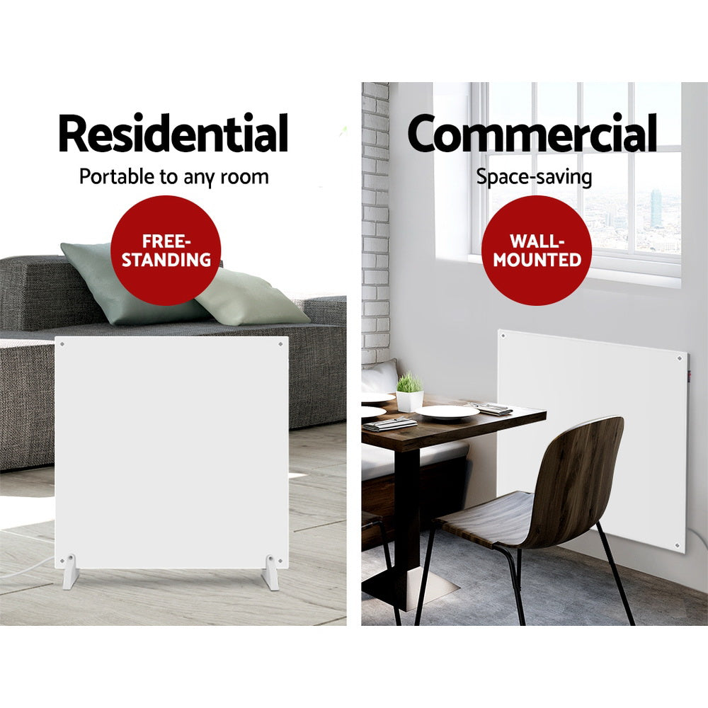 Devanti 450W Slimline Metal Panel Heater - Portable Wall-Mountable Solution for Caravans and Small Spaces