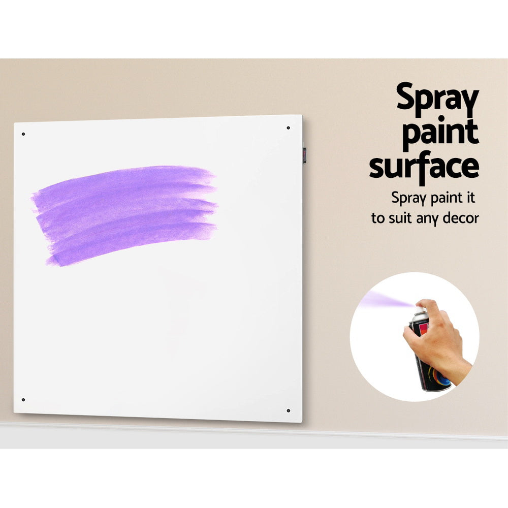 Devanti 450W Slimline Metal Panel Heater - Portable Wall-Mountable Solution for Caravans and Small Spaces