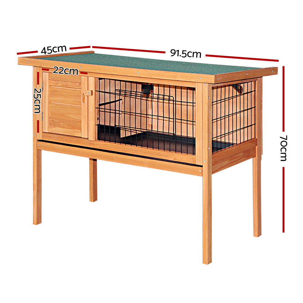 Cozy 70cm Wooden Pet Hutch with Easy Clean Slide-Out Tray