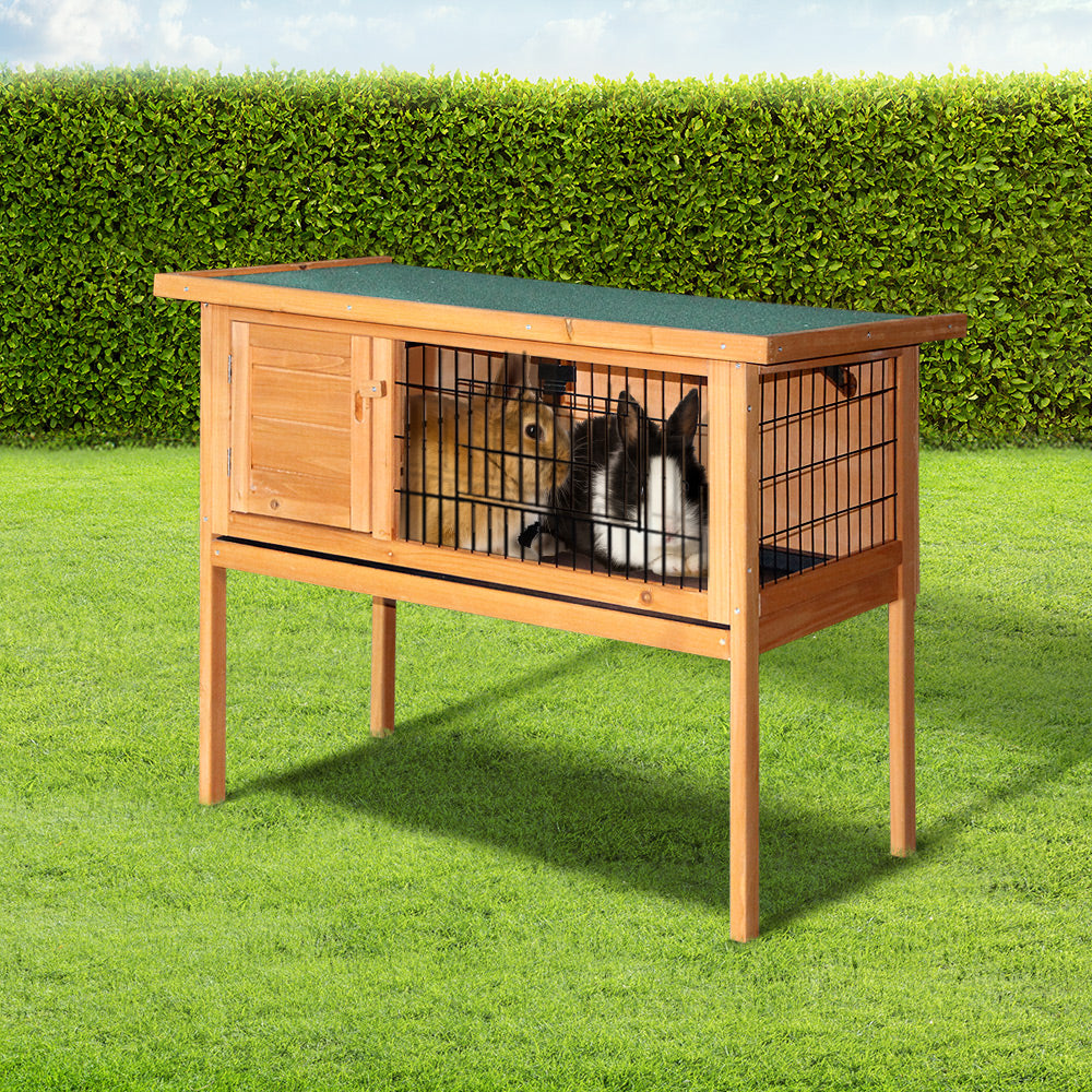 Cozy 70cm Wooden Pet Hutch with Easy Clean Slide-Out Tray