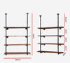 Artiss Wall Display Shelves Industrial Bookshelf DIY Pipe Shelf Rustic Brackets