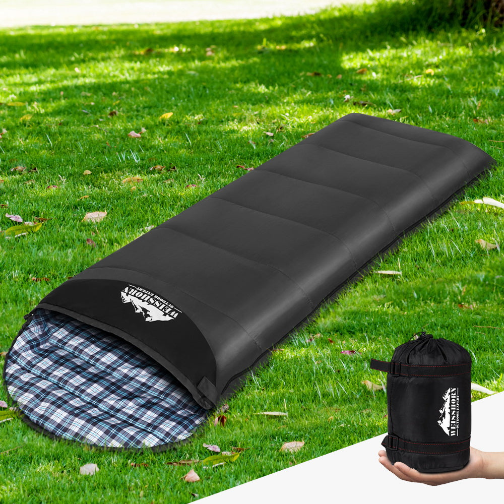 Weisshorn Sleeping Bag Single Thermal Camping Hiking Tent Grey 0°C