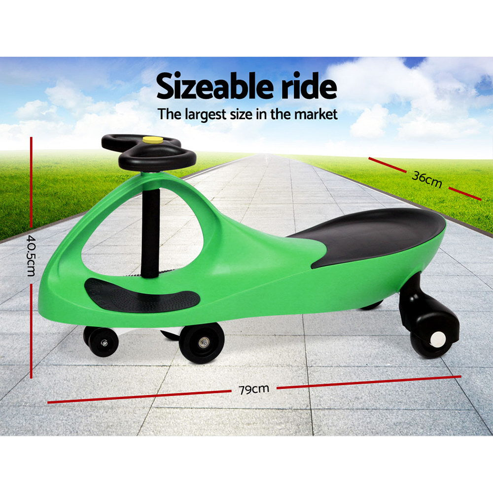 Rigo Kids Ride On Swing Car -Green