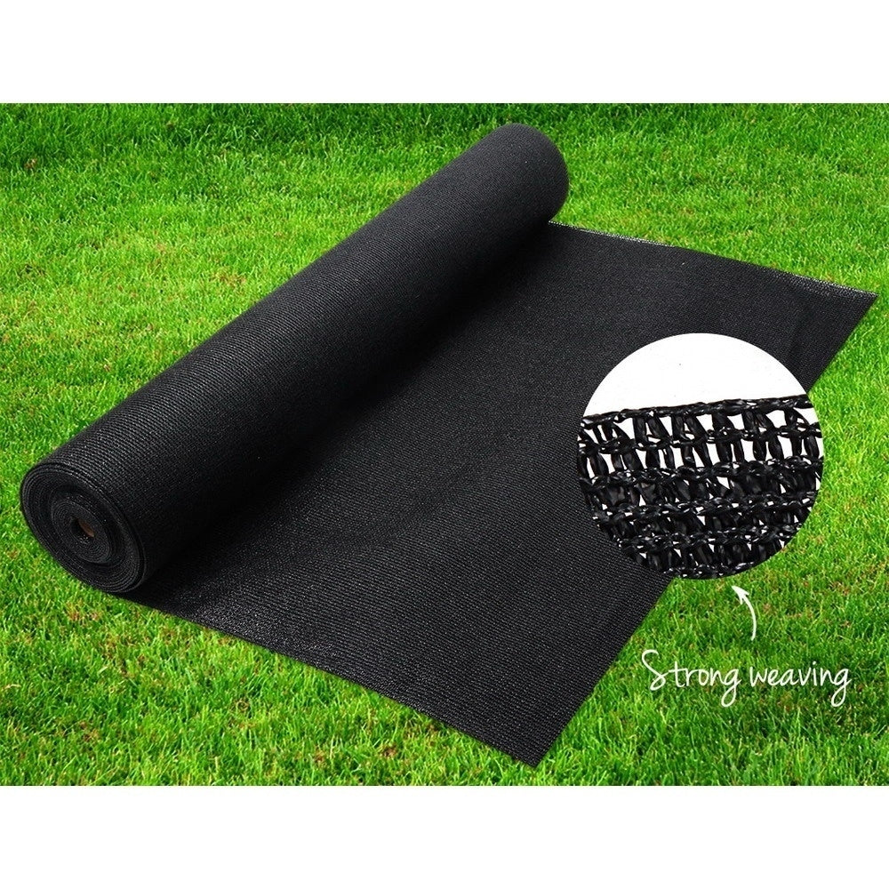 Instahut 50% Sun Shade Cloth Shadecloth Sail Roll Mesh 1.83x30m 100gsm Black