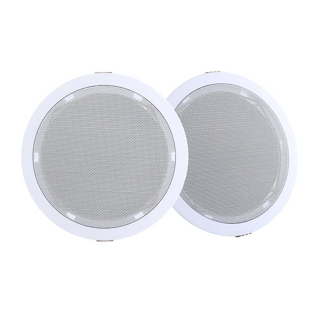 Dual 6-Inch In-Ceiling Speakers for Home Theater - 80W Stereo Sound System for Multi-Room and Outdoor Use