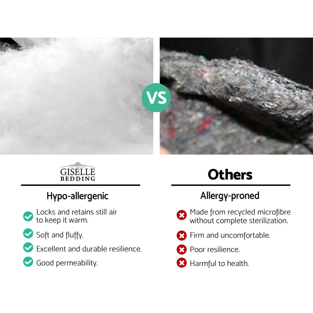 Luxurious Queen Pillowtop Mattress Topper with 1000GSM Microfiber Filling and Protector