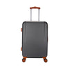 Milano Elite 3pc ABS Luggage Suitcase Luxury Hard Case Shockproof Travel Set - Grey Brown