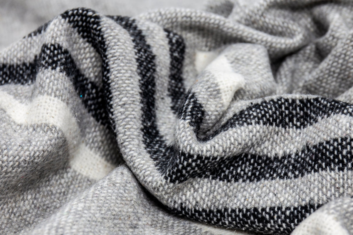 Eco-Friendly Grey Wool Blend Throw Blanket – Richmond Collection