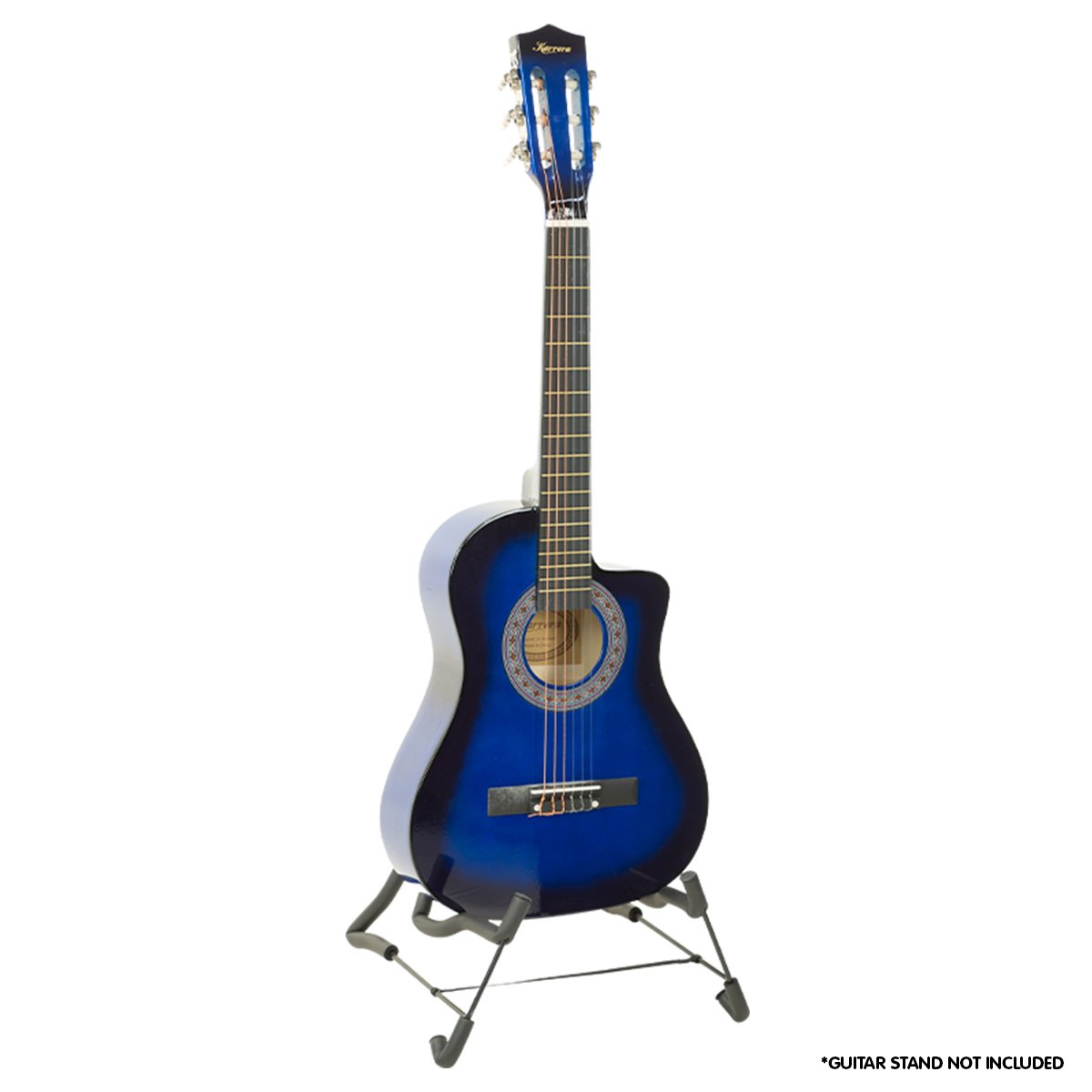 Karrera Blue Cutaway Acoustic Guitar for Kids - Perfect for Learning and Performance