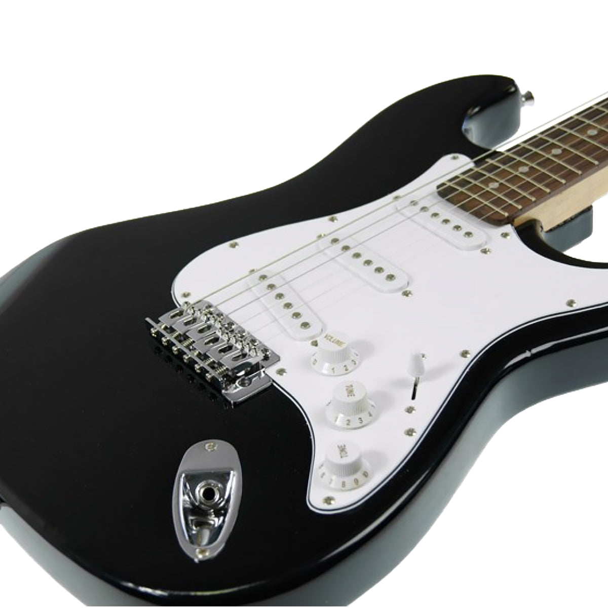 Karrera 39-Inch Black Electric Guitar with Whammy Bar and Adjustable Features