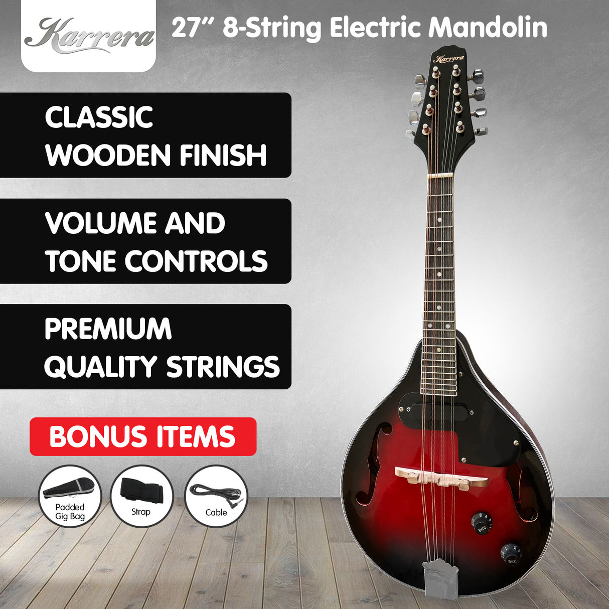 Karrera Premium 8-String Electric Mandolin