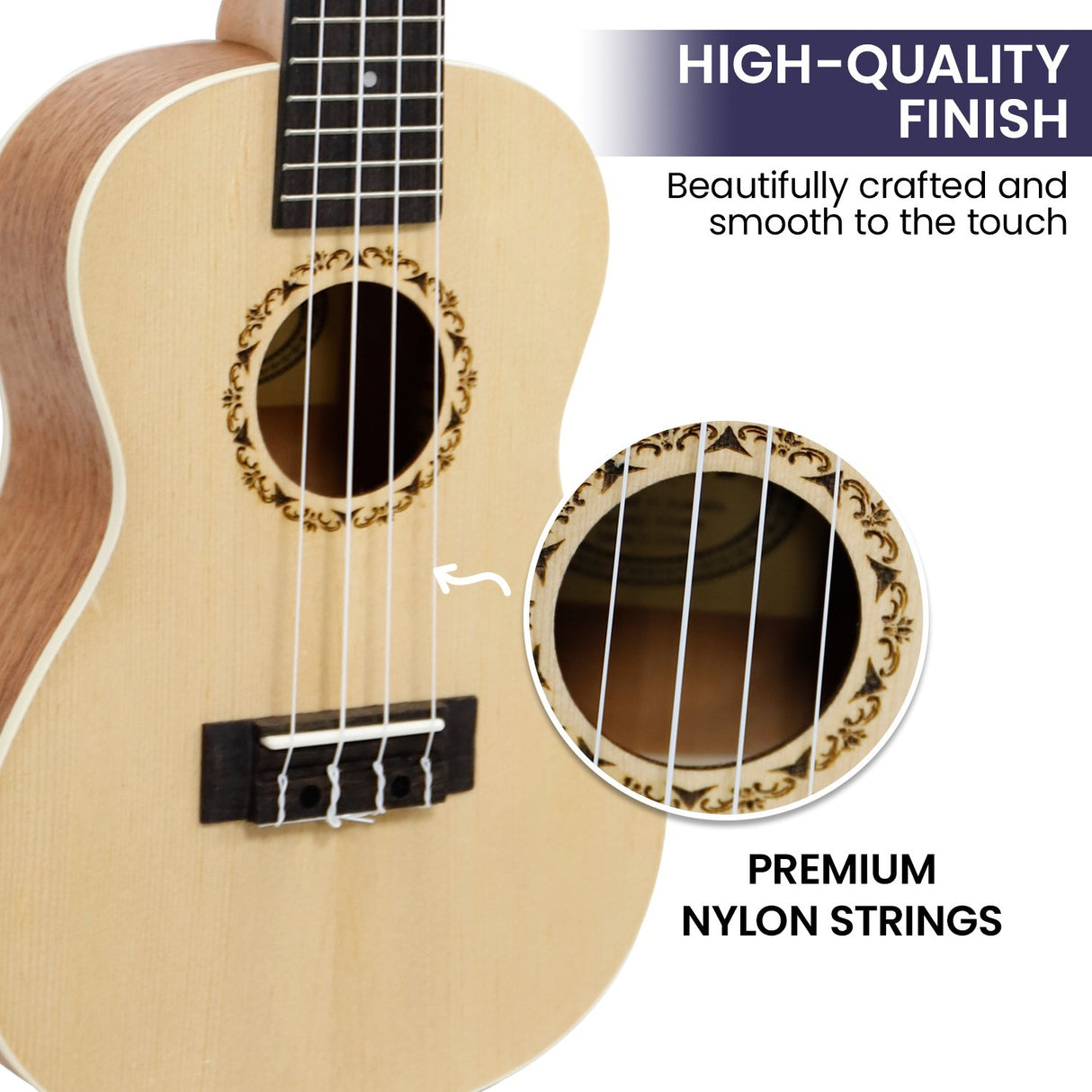 Karrera 23-Inch Beginner Ukulele - Natural Finish