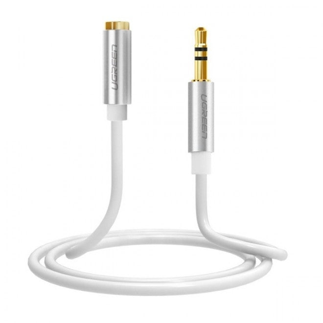 UGREEN 10778 5m White 3.5mm Male to Female Audio Extension Cable