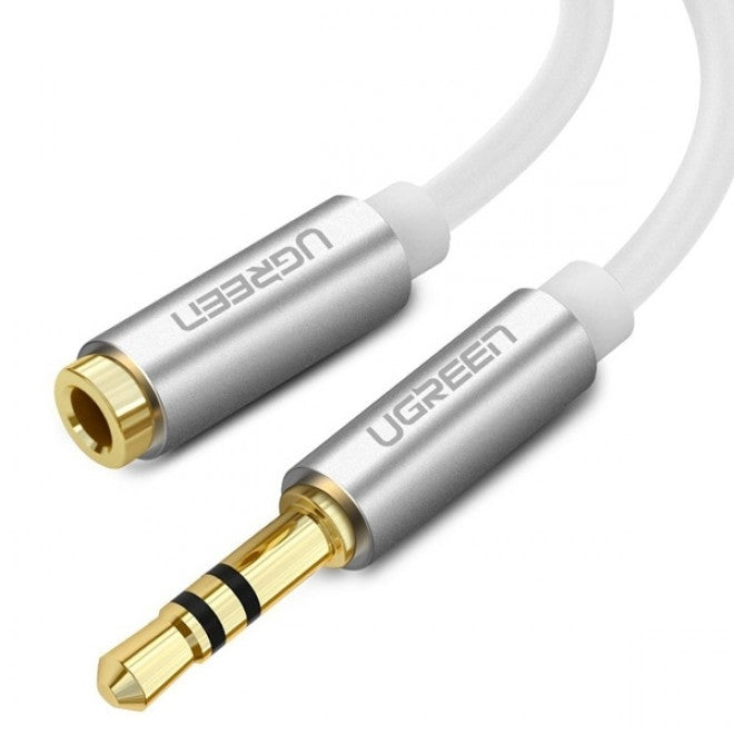 UGREEN 10778 5m White 3.5mm Male to Female Audio Extension Cable