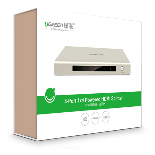 UGREEN Zinc Alloy HDMI 1 to 4 Amplifier Splitter (40277)