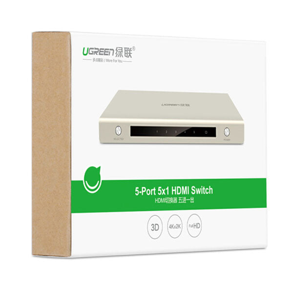UGREEN Zinc Alloy 5-Port HDMI Switch 40279