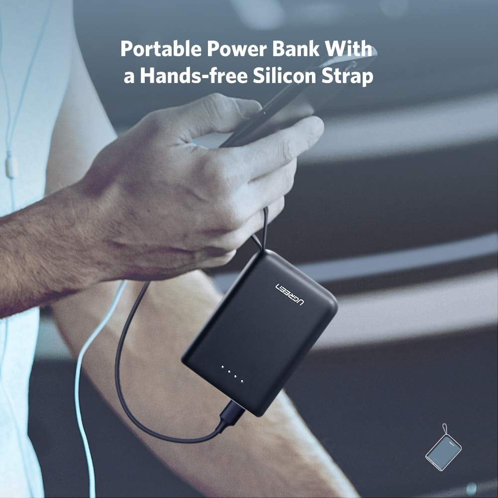 UGREEN 10000mAh Ultra-Compact Dual Device Power Bank with Fast Charging