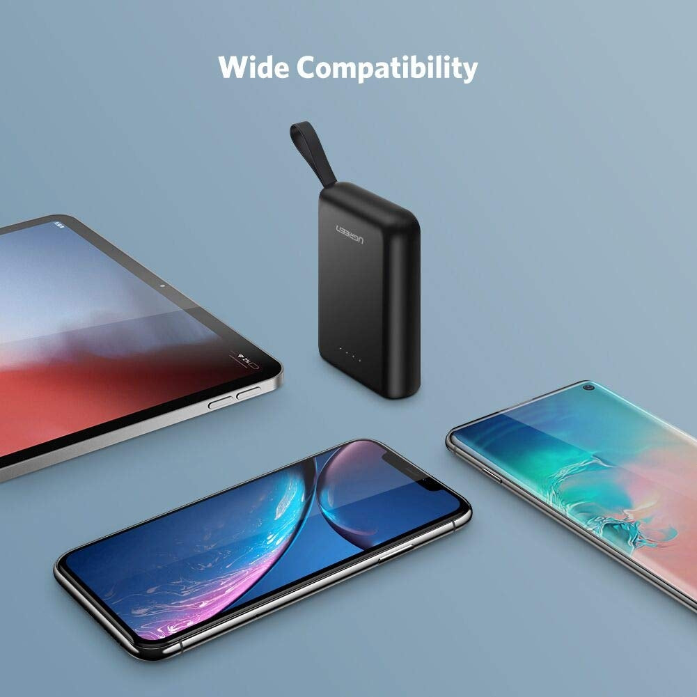 UGREEN 10000mAh Ultra-Compact Dual Device Power Bank with Fast Charging