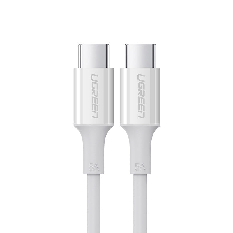 UGREEN 60552 USB-C 2.0 Male to Male Data Cable 5A, 2M - White