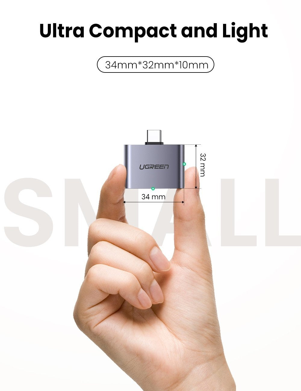 UGREEN 70312 Dual Function USB C to 3.5mm Audio and Charger Adapter