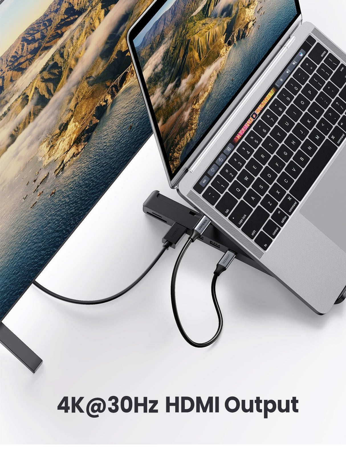 UGREEN Ergonomic 5-in-1 Laptop Stand and Docking Station