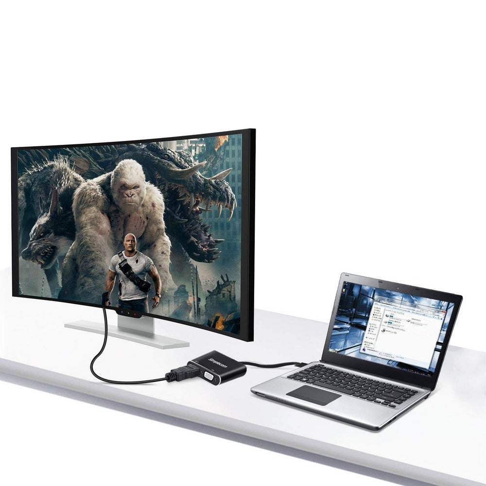 Simplecom DA316A USB-A to HDMI & VGA Dual Display Adapter with Audio Output