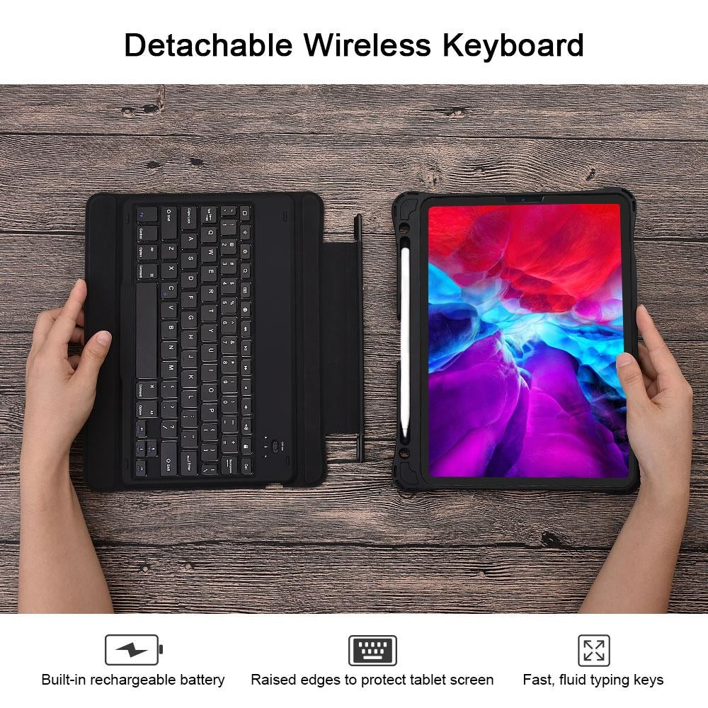 CHOETECH Wireless Keyboard & Case for iPad Pro 12.9 with Stand and Apple Pencil Holder