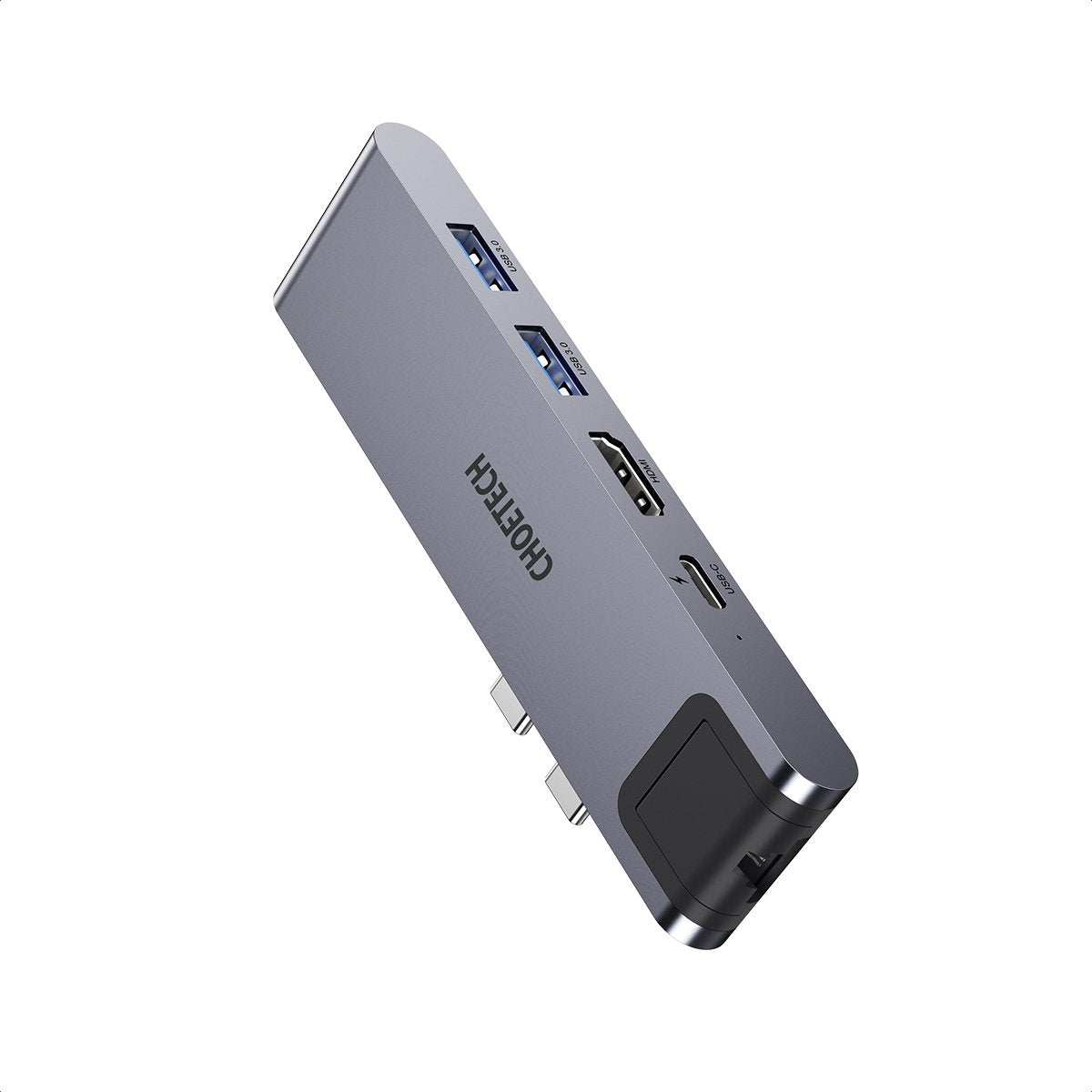 CHOETECH 7-in-2 USB-C Hub for MacBook Pro and Air with 4K HDMI and Thunderbolt 3