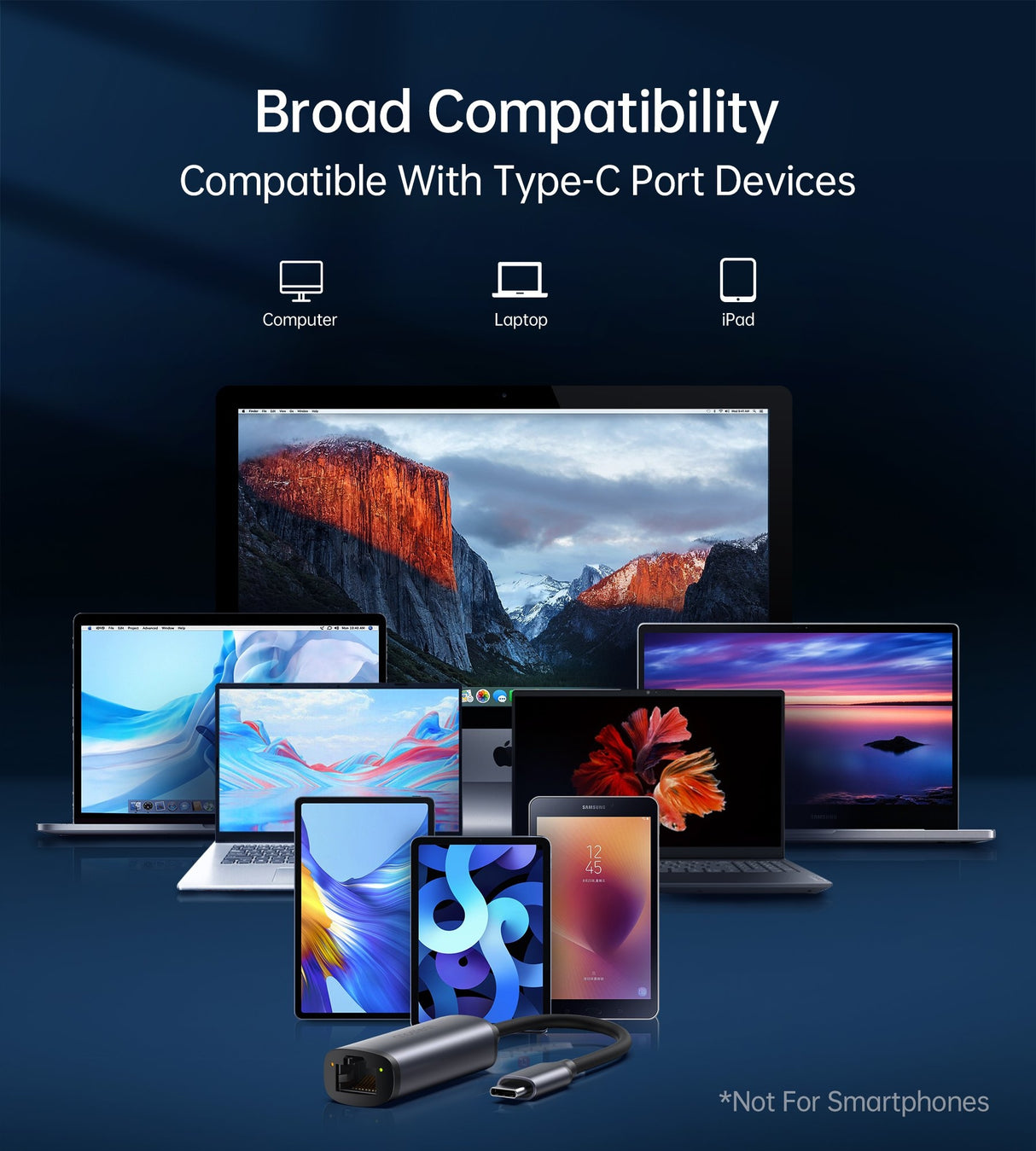 CHOETECH 2.5G USB-C to Gigabit Ethernet Adapter