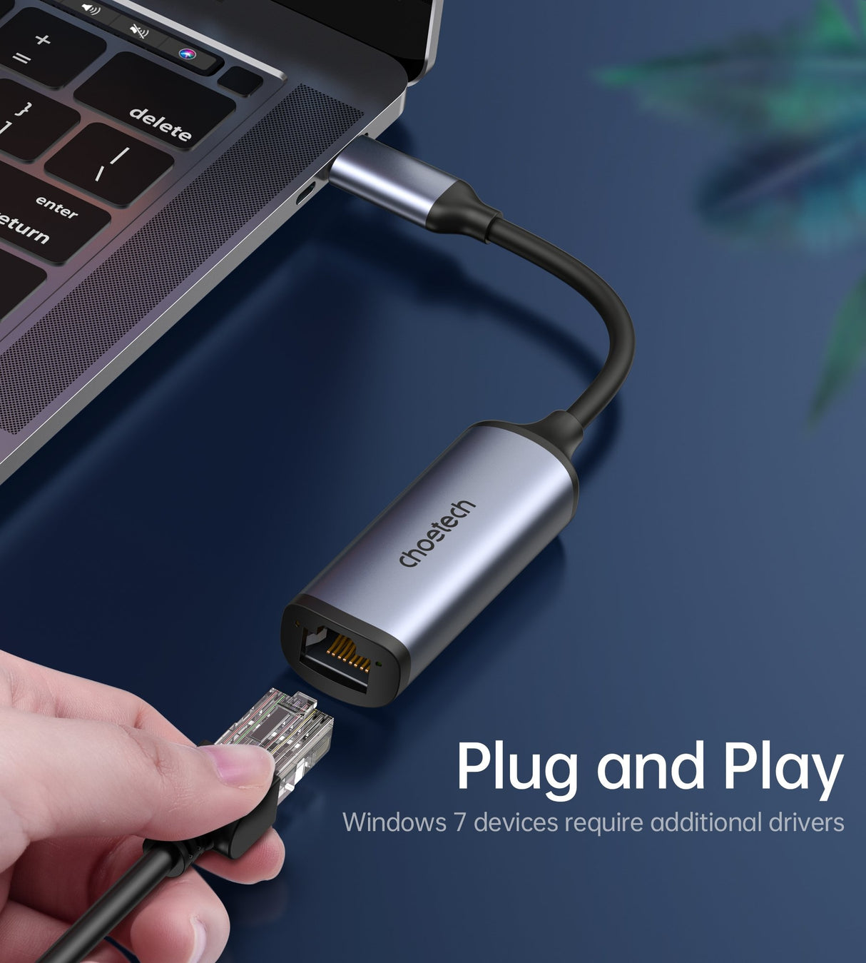 CHOETECH 2.5G USB-C to Gigabit Ethernet Adapter