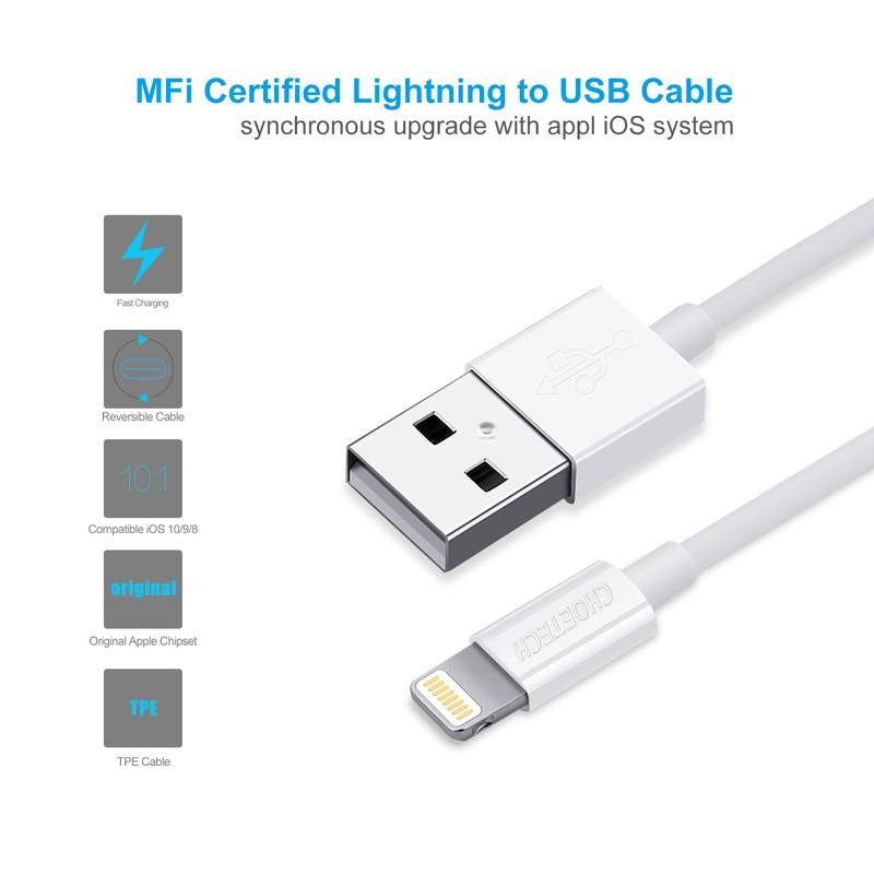 Choetech 1.8m MFi Certified Lightning Cable for iPhone