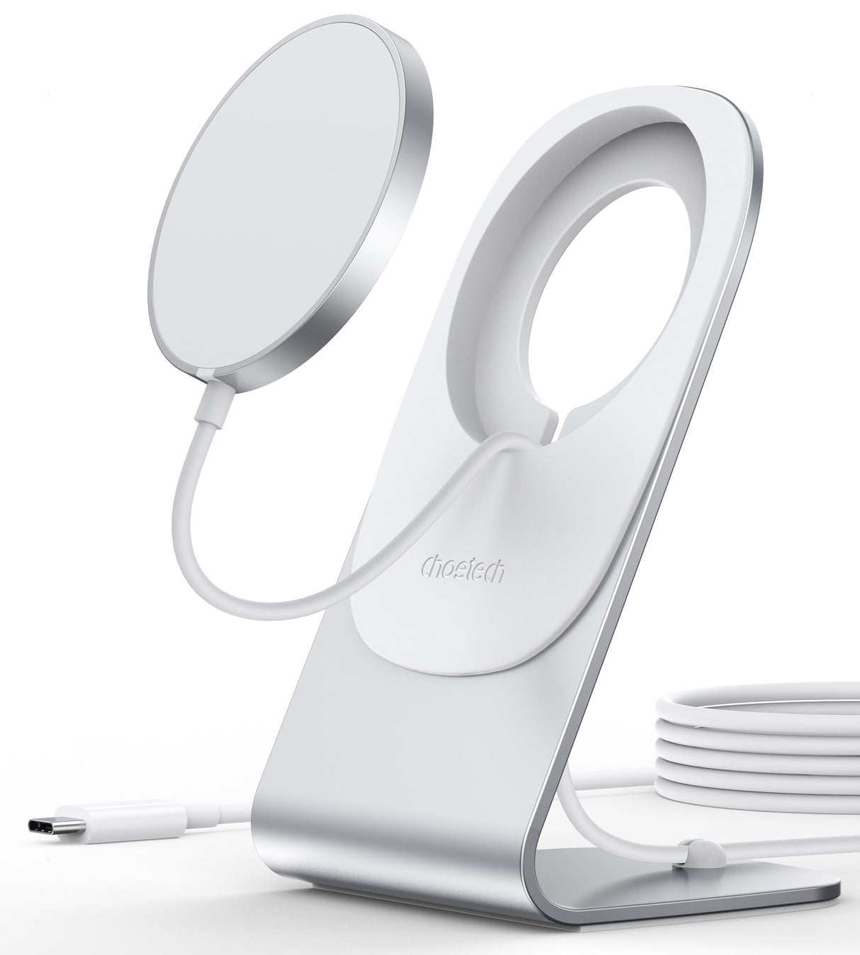 CHOETECH Magnetic Fast Wireless Charging Stand for iPhone 13/12 with Adjustable Viewing Angle