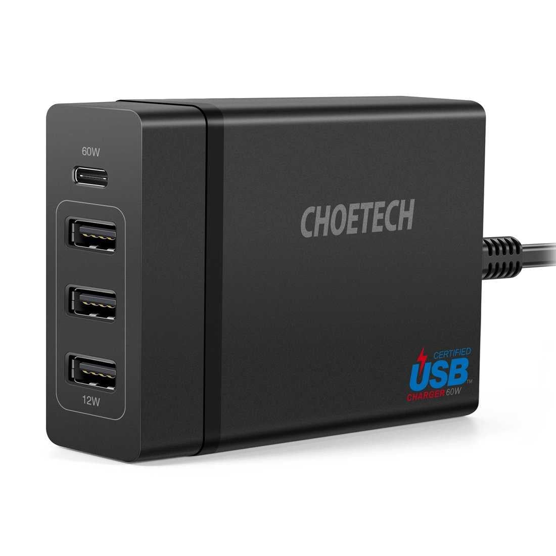 CHOETECH 72W USB-C Power Delivery Travel Charger