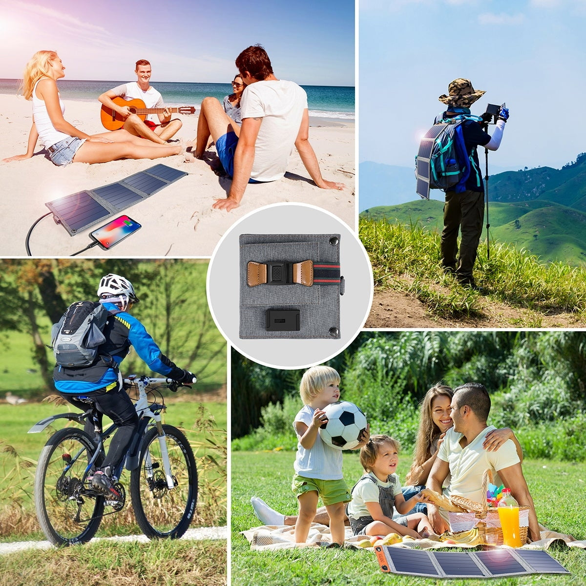 CHOETECH 14W Portable Solar Charger with Smart Charging Technology