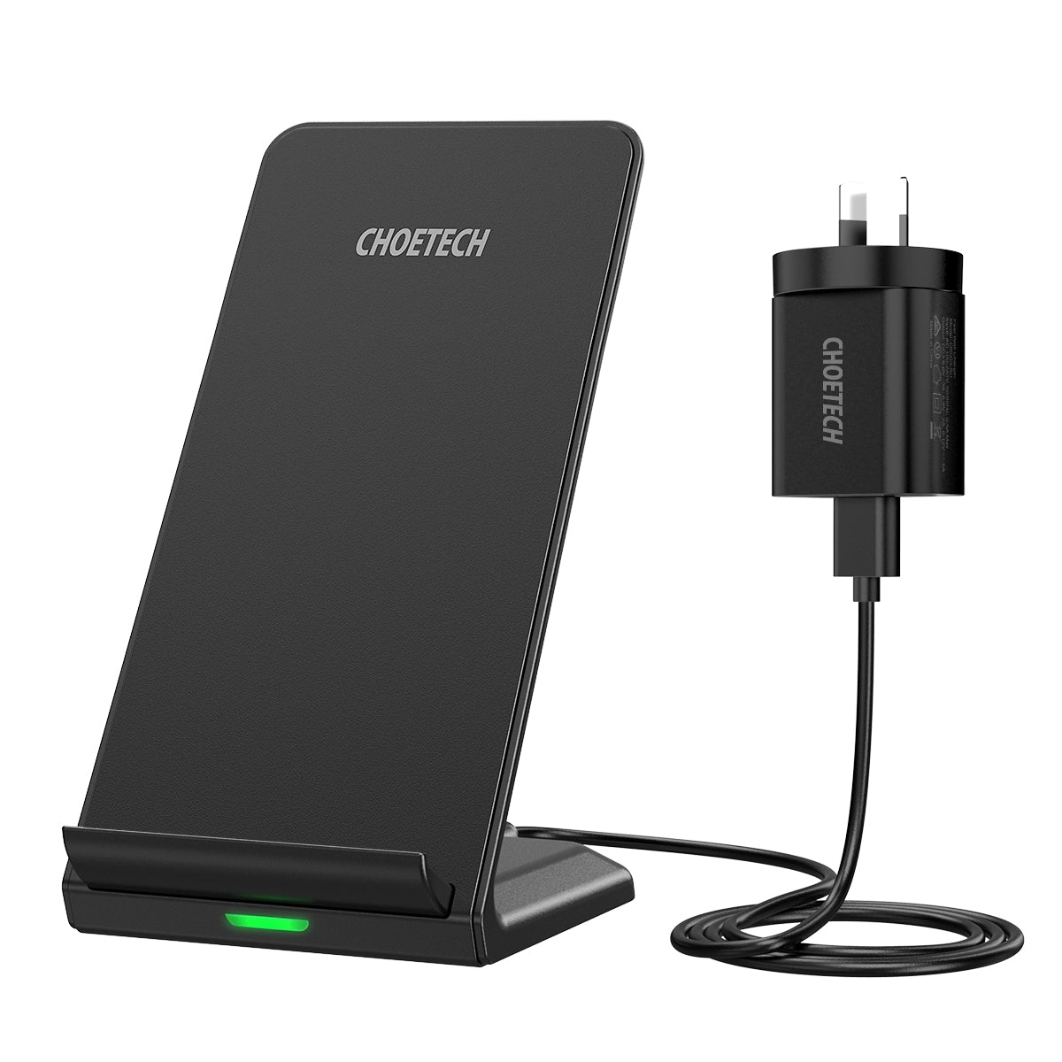 CHOETECH T524S 15W Fast Wireless Charging Stand with AC Adapter and Versatile Viewing Options