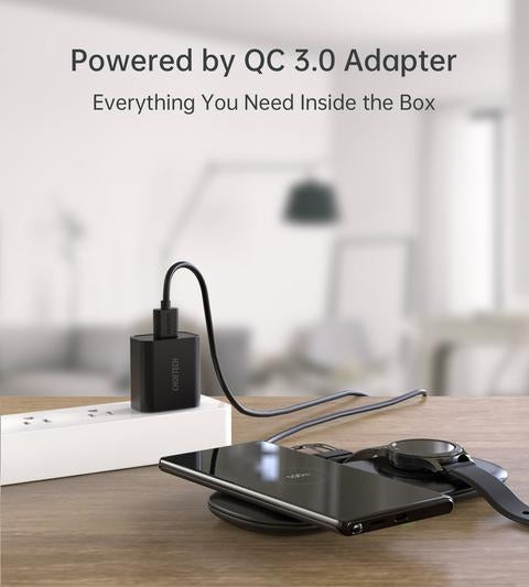 Choetech T570-S Dual Wireless Charging Station with 10W Fast Charge and Samsung Galaxy Watch Support