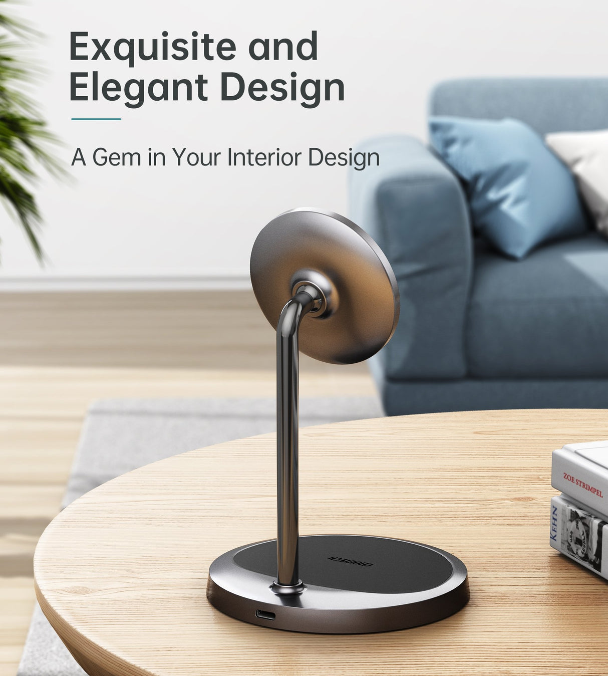 Choetech T575-F Magnetic Wireless Charging Stand for iPhone with MagSafe Compatibility