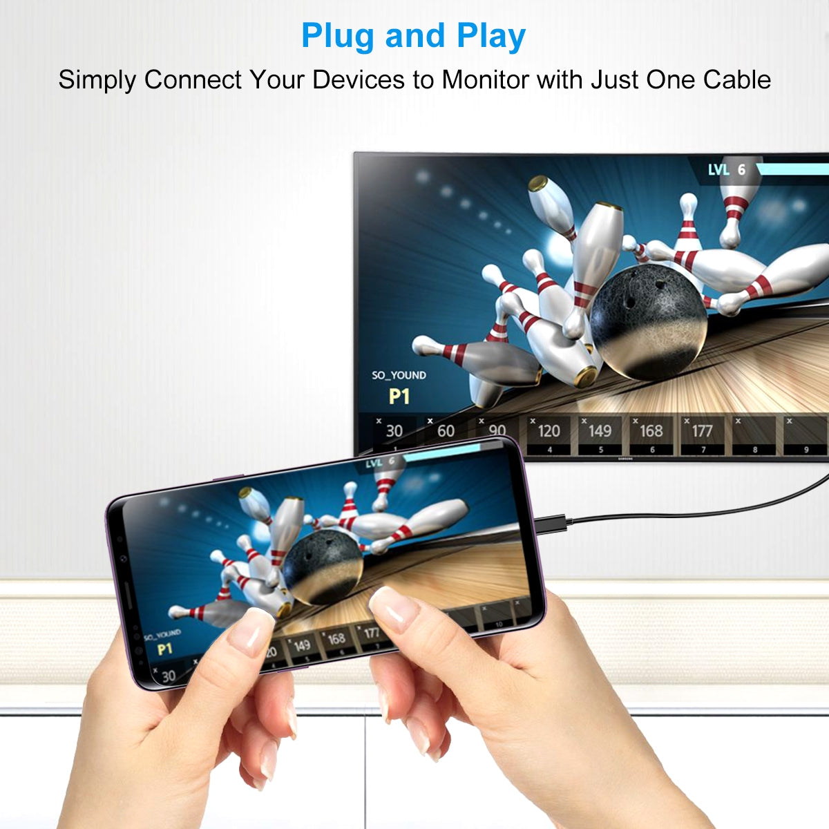 CHOETECH 1.8m USB-C to 4K DisplayPort Cable (XCP-1801BK)