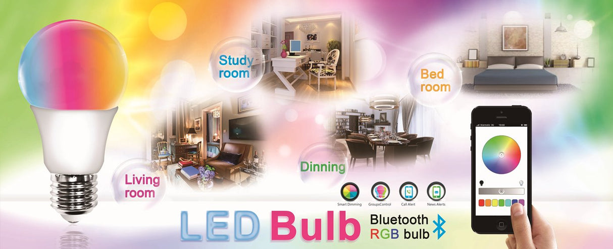 MV SMART BULB 9W B22 TWIN PACK - Bluetooth Controlled LED Light (Apple & Android Compatible)