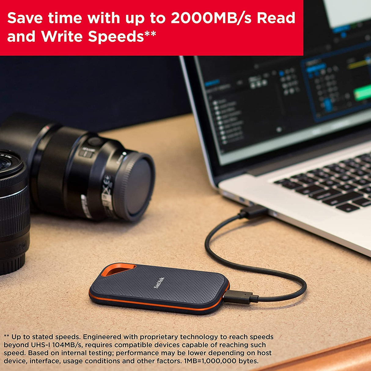 SanDisk 1TB Extreme PRO V2 Portable SSD - High-Speed NVMe Storage Solution