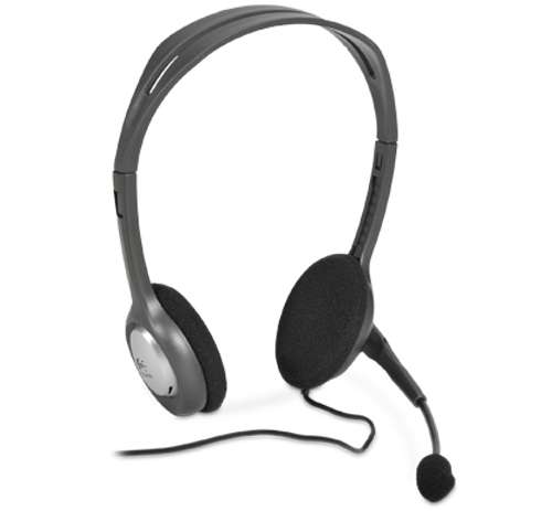 Logitech H110 Noise-Canceling Stereo Headset with Flexible Boom Microphone