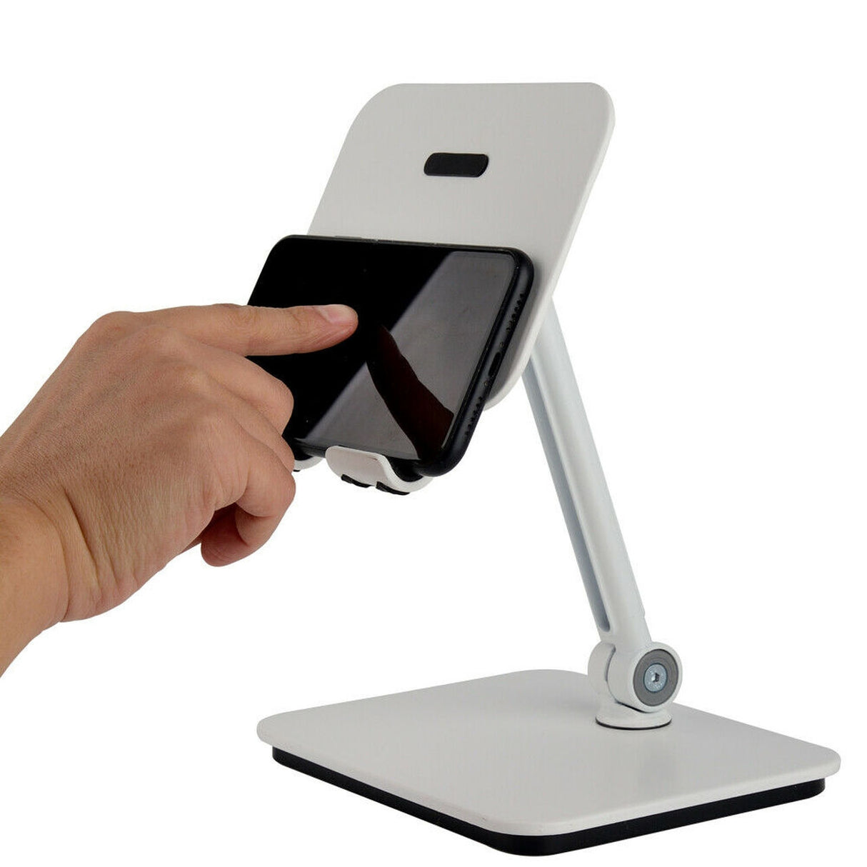 Versatile 3-in-1 Adjustable Holder for Smartphones, Tablets, and Laptops - White