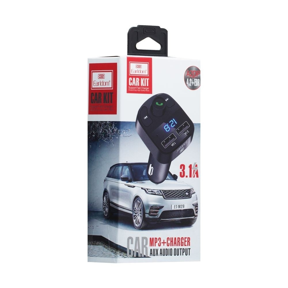 Earldom M29 Bluetooth FM Transmitter Car Kit with USB and SD Support
