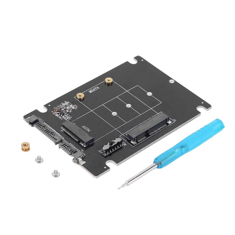 Dual-Function mSATA and M.2 to SATA Adapter by Simplecom SA207