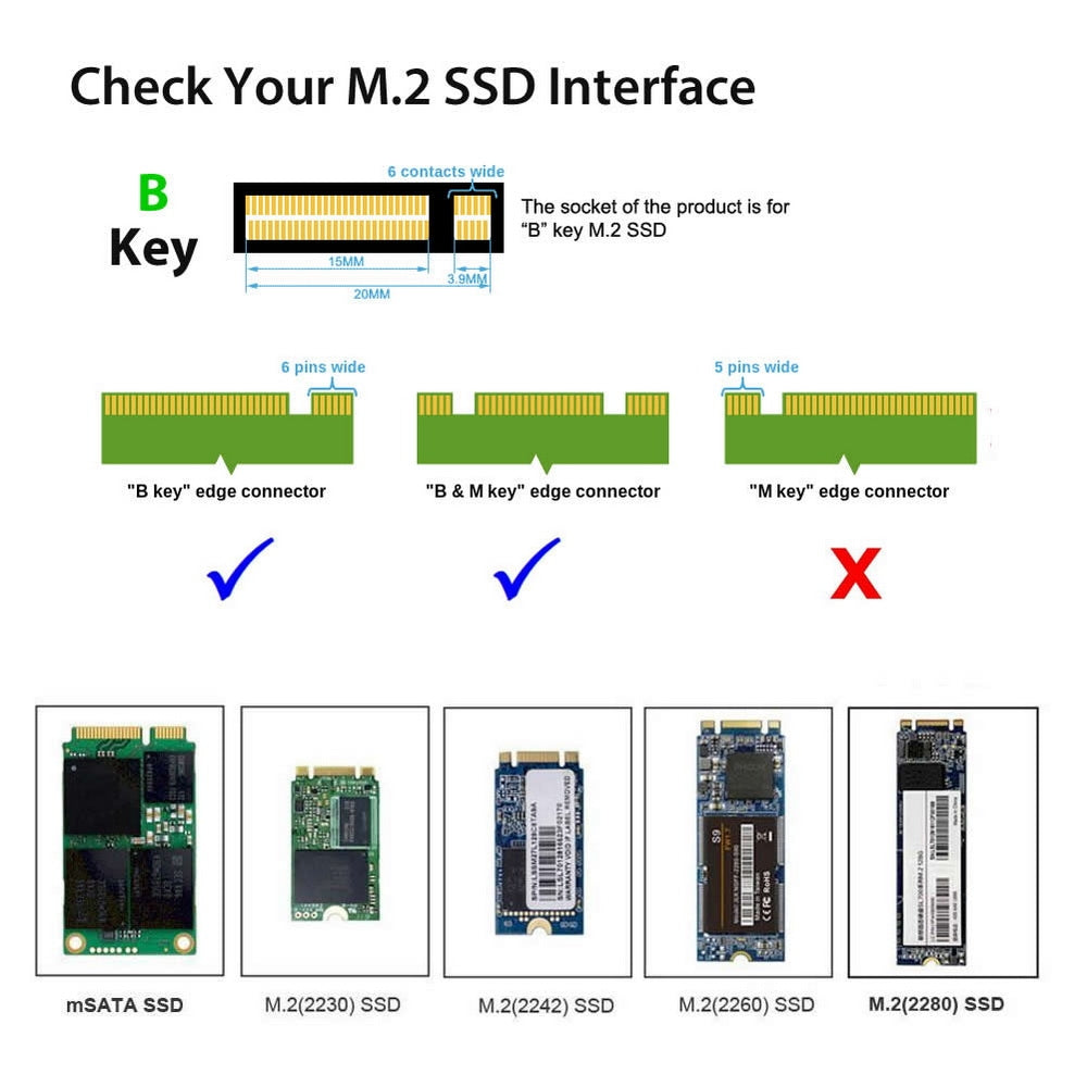 Dual-Function mSATA and M.2 to SATA Adapter by Simplecom SA207