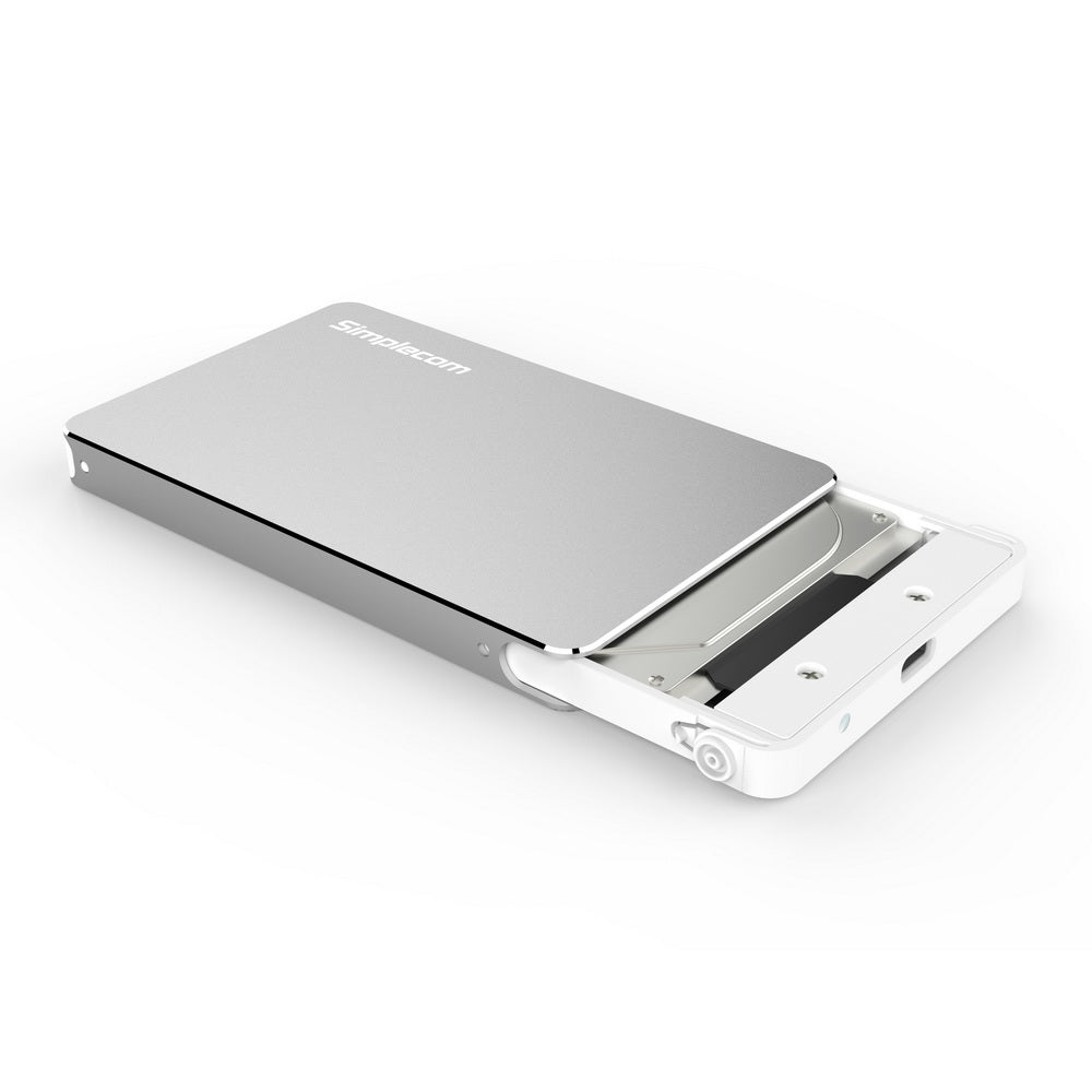 Simplecom SE219 Aluminium Tool-Free 2.5'' SATA HDD/SSD to USB 3.1 Type C Enclosure Silver