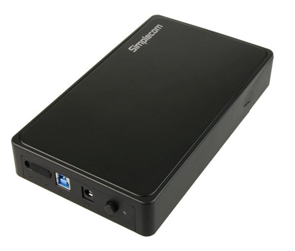 Simplecom SE325 Tool-Free 3.5 SATA to USB 3.0 Hard Drive Enclosure - High-Speed Black Design